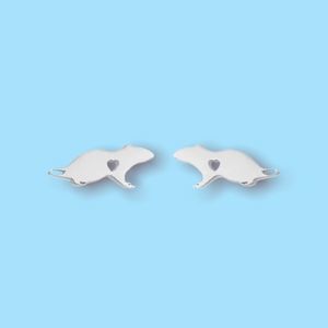 Silver Mouse Earrings